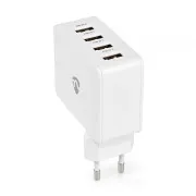 Nedis WCHA20BKUC – Netzladegerät | 20 W | GaN | PD 3.0 | Schnellladefunktion | 2 Ausgänge | USB-A / USB-C | Schwarz