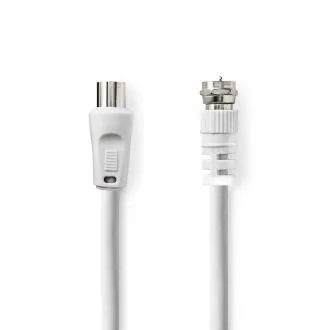 Nedis CSGL41000WT30 – Satelliten- und Antennenkabel | F-Stecker | F-Stecker | 75 Ohm | Doppelte Abschirmung | 3 m | Weiß Nedis CSGL41000WT30 – Satelliten- und Antennenkabel | F-Stecker | F-Stecker | 75 Ohm | Doppelte Abschirmung | 3 m | Weiß