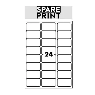 SPARE PRINT PREMIUM Selbstklebende Etiketten weiß, 100 Blatt A4 im Karton (1 Bogen/24x Etikett 68x36mm) SPARE PRINT PREMIUM Selbstklebende Etiketten weiß, 100 Blatt A4 im Karton (1 Bogen/24x Etikett 68x36mm)