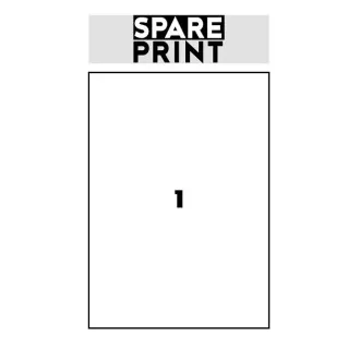 SPARE PRINT PREMIUM Selbstklebende Etiketten weiß, 100 Blatt A4 im Karton (1 Blatt/1x Etikett 210x297mm) SPARE PRINT PREMIUM Selbstklebende Etiketten weiß, 100 Blatt A4 im Karton (1 Blatt/1x Etikett 210x297mm)