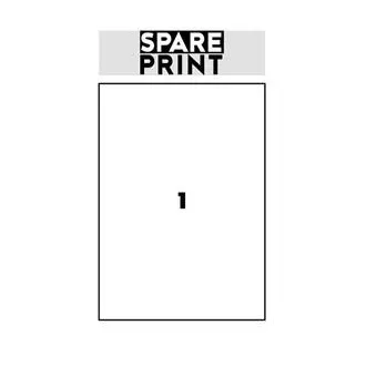SPARE PRINT PREMIUM Selbstklebende Etiketten weiß, 100 Blatt A4 im Karton (1 Blatt/1x Etikett 210x297mm) SPARE PRINT PREMIUM Selbstklebende Etiketten weiß, 100 Blatt A4 im Karton (1 Blatt/1x Etikett 210x297mm)