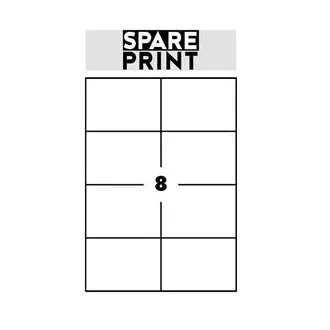 SPARE PRINT PREMIUM Selbstklebende Etiketten weiß, 100 Blatt A4 im Karton (1 Bogen/8x Etikett 105x74mm) SPARE PRINT PREMIUM Selbstklebende Etiketten weiß, 100 Blatt A4 im Karton (1 Bogen/8x Etikett 105x74mm)