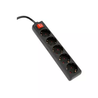 OMEGA 5 Steckdosenleiste 3,0M 16A 5 SOCKET TYP F SCHUKO GERMAN BLACK OMEGA 5 Steckdosenleiste 3,0M 16A 5 SOCKET TYP F SCHUKO GERMAN BLACK