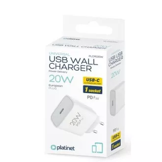 PLATINET Netzladegerät 20W PD 1x USB-C weiß PLATINET Netzladegerät 20W PD 1x USB-C weiß