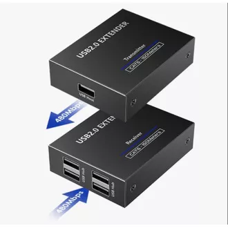 PremiumCord 4-Port USB 2.0 Extender über Cat5/Cat5e/Cat6 bis zu 150m