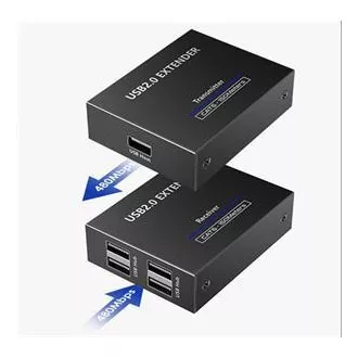 PremiumCord 4-Port USB 2.0 Extender über Cat5/Cat5e/Cat6 bis zu 150m