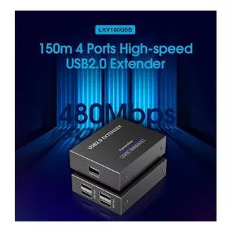 PremiumCord 4-Port USB 2.0 Extender über Cat5/Cat5e/Cat6 bis zu 150m