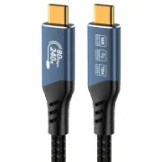PremiumCord USB4 Version 2.0, 80 Gbit/s, 16K@60Hz, 240 W, Thunderbolt 3 und 4-Kabel, 1 m