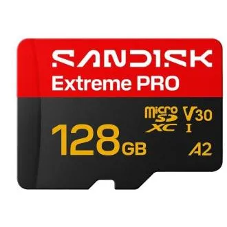 SanDisk Extreme PRO microSD UHS-I 128 GB 250 MB/s (R) / 120 MB/s (W) SanDisk Extreme PRO microSD UHS-I 128 GB 250 MB/s (R) / 120 MB/s (W)