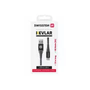 SWISSTEN DATENKABEL KEVLAR USB/USB-C 1,5 M ANTHRAZIT