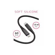 SWISSTEN DATENKABEL SOFT SILIKON USB-C / USB-C 1,5 M 60W SCHWARZ