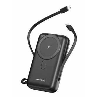 SWISSTEN POWER BANK 20.000 mAh PD 20 W MIT INTEGRIERTEN USB-C- UND LIGHTNING-KABELN (MagSafe-kompatibel) SWISSTEN POWER BANK 20.000 mAh PD 20 W MIT INTEGRIERTEN USB-C- UND LIGHTNING-KABELN (MagSafe-kompatibel)