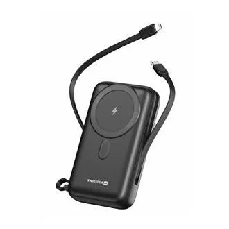 SWISSTEN POWER BANK 20.000 mAh PD 20 W MIT INTEGRIERTEN USB-C- UND LIGHTNING-KABELN (MagSafe-kompatibel) SWISSTEN POWER BANK 20.000 mAh PD 20 W MIT INTEGRIERTEN USB-C- UND LIGHTNING-KABELN (MagSafe-kompatibel)