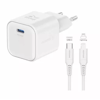 SWISSTEN NETZWERK ADAPTER GaN 1x USB-C 20W STROMVERSORGUNG WEISS DATENKABEL USB-C/LIGHTNING 1.2 M WEISS SWISSTEN NETZWERK ADAPTER GaN 1x USB-C 20W STROMVERSORGUNG WEISS DATENKABEL USB-C/LIGHTNING 1.2 M WEISS