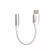 SWISSTEN AUDIO ADAPTER TEXTILE USB-C (Stecker) / 3,5mm AUX 0,15 M WEISS (ersetzt 73501302)