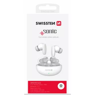 SWISSTEN BLUETOOTH TWS KOPFHÖRER SONIC WEISS