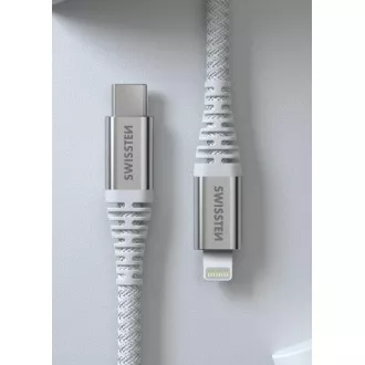 SWISSTEN DATENKABEL KEVLAR USB-C / LIGHTNING 1.5 M WEISS SWISSTEN DATENKABEL KEVLAR USB-C / LIGHTNING 1.5 M WEISS