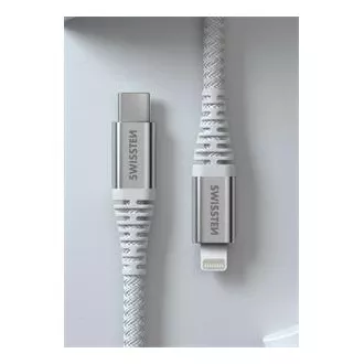 SWISSTEN DATENKABEL KEVLAR USB-C / LIGHTNING 1.5 M WEISS SWISSTEN DATENKABEL KEVLAR USB-C / LIGHTNING 1.5 M WEISS