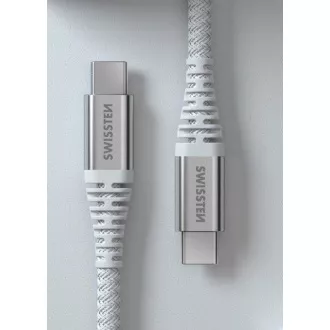 SWISSTEN DATENKABEL KEVLAR USB-C / USB-C 1,5 M WEISS SWISSTEN DATENKABEL KEVLAR USB-C / USB-C 1,5 M WEISS