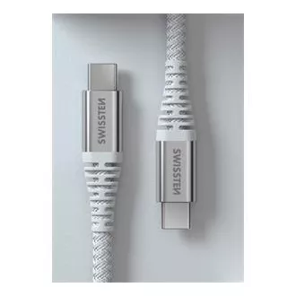 SWISSTEN DATENKABEL KEVLAR USB-C / USB-C 1,5 M WEISS SWISSTEN DATENKABEL KEVLAR USB-C / USB-C 1,5 M WEISS