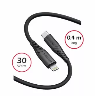SWISSTEN DATENKABEL WEICHES SILIKON USB-C / LIGHTNING 0.4 M SCHWARZ SWISSTEN DATENKABEL WEICHES SILIKON USB-C / LIGHTNING 0.4 M SCHWARZ