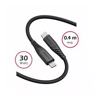 SWISSTEN DATENKABEL WEICHES SILIKON USB-C / LIGHTNING 0.4 M SCHWARZ SWISSTEN DATENKABEL WEICHES SILIKON USB-C / LIGHTNING 0.4 M SCHWARZ