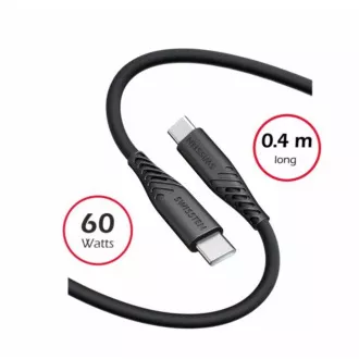 SWISSTEN DATENKABEL SOFT SILIKON USB-C / USB-C 0,4 M SCHWARZ