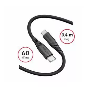 SWISSTEN DATENKABEL SOFT SILIKON USB-C / USB-C 0,4 M SCHWARZ
