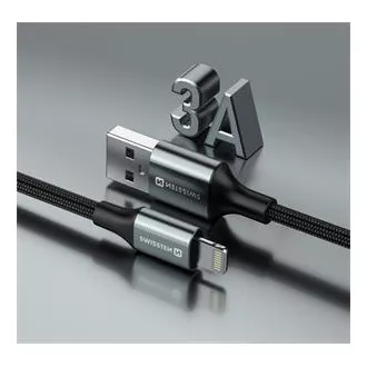 SWISSTEN DATENKABEL TEXTIL II USB / LIGHTNING 1,5 M SCHWARZ SWISSTEN DATENKABEL TEXTIL II USB / LIGHTNING 1,5 M SCHWARZ