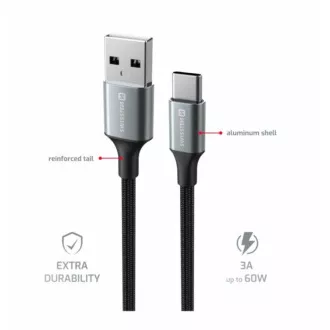 SWISSTEN DATENKABEL TEXTIL II USB / USB-C 1,5 M SCHWARZ SWISSTEN DATENKABEL TEXTIL II USB / USB-C 1,5 M SCHWARZ