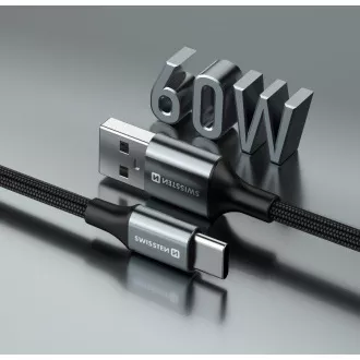 SWISSTEN DATENKABEL TEXTIL II USB / USB-C 1,5 M SCHWARZ SWISSTEN DATENKABEL TEXTIL II USB / USB-C 1,5 M SCHWARZ