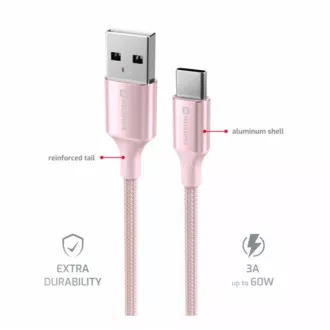SWISSTEN DATENKABEL TEXTIL II USB / USB-C 1,5 M ROSA SWISSTEN DATENKABEL TEXTIL II USB / USB-C 1,5 M ROSA