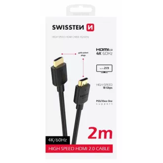 SWISSTEN HDMI auf HDMI 4K 60Hz 2.0 M PVC Kabel SWISSTEN HDMI auf HDMI 4K 60Hz 2.0 M PVC Kabel