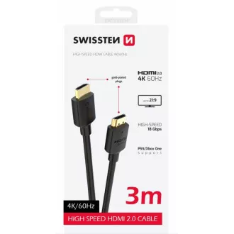 SWISSTEN HDMI auf HDMI 4K 60Hz 3.0 M PVC Kabel SWISSTEN HDMI auf HDMI 4K 60Hz 3.0 M PVC Kabel