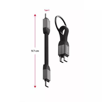 SWISSTEN MAGNETISCHER SCHLÜSSELANHÄNGER KABEL USB-C / USB-C 9,7 CM SWISSTEN MAGNETISCHER SCHLÜSSELANHÄNGER KABEL USB-C / USB-C 9,7 CM