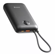 SWISSTEN POWER BANK VOLTBOX 35W 20000 mAh MIT INTEGRIERTEN USB-C UND LIGHTNING KABELN SCHWARZ