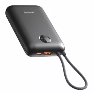 SWISSTEN POWER BANK VOLTBOX 35W 20000 mAh MIT INTEGRIERTEN USB-C UND LIGHTNING KABELN SCHWARZ