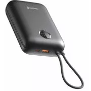 SWISSTEN POWER BANK VOLTBOX 35W 30000 mAh MIT INTEGRIERTEN USB-C UND LIGHTNING KABELN SCHWARZ