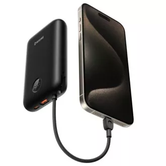 SWISSTEN POWER BANK VOLTBOX 35W 30000 mAh MIT INTEGRIERTEN USB-C UND LIGHTNING KABELN SCHWARZ
