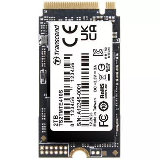 Transcend MTE410S 2TB SSD M.2 2242, NVMe PCIe Gen4 x4 5000MB/s R 4300MB/s W Transcend MTE410S 2TB SSD M.2 2242, NVMe PCIe Gen4 x4 5000MB/s R 4300MB/s W