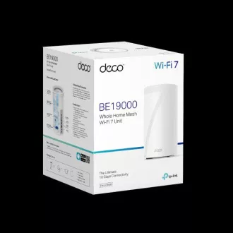 TP-Link Deco BE85(1-Pack) BE19000 Tri-band Mesh WiFi 7, 1x 10GLAN, 2x 2.5GLAN, 1x 10GLAN/SFP , USB, 2.4/5/6GHz, HomeShiel