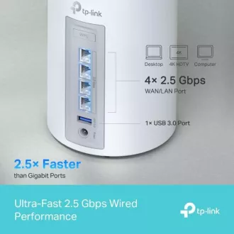 TP-Link Deco BE65(2er-Pack) BE9300 Tri-Band Mesh WiFi 7 System für den ganzen Haushalt, 4x 2.5GLAN, USB, 2.4/5/6GHz, HomeShield TP-Link Deco BE65(2er-Pack) BE9300 Tri-Band Mesh WiFi 7 System für den ganzen Haushalt, 4x 2.5GLAN, USB, 2.4/5/6GHz, HomeShield