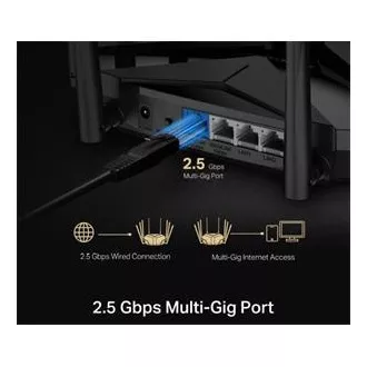 MERCUSYS MR90X - AX6000 WiFi 6 Router Dual AP/WiFi Router, 3x GLAN, 1x GWAN/ 574Mbps 2.4/ 2402Mbps 5GHz
