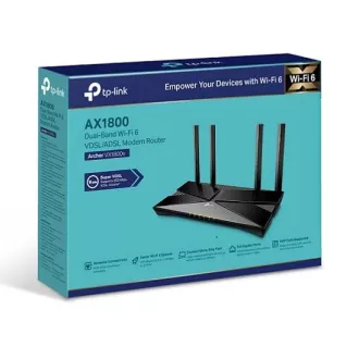 TP-Link Archer VX1800V - AX1800 Wi-Fi 6 VDSL/ADSL Modem und Router, USB 2.0 für 3G/4G und Medien, RJ-11 für VoIP Telefon, Eas TP-Link Archer VX1800V - AX1800 Wi-Fi 6 VDSL/ADSL Modem und Router, USB 2.0 für 3G/4G und Medien, RJ-11 für VoIP Telefon, Eas