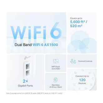 TP-Link Deco X10(1-Pack) - AX1500 Mesh Wi-Fi 6 System für Smart Home - Kindersicherung - (1-Pack) TP-Link Deco X10(1-Pack) - AX1500 Mesh Wi-Fi 6 System für Smart Home - Kindersicherung - (1-Pack)