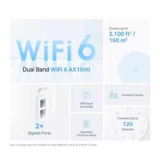 TP-Link Deco X10(2er-Pack) - AX1500 Mesh Wi-Fi 6 System für Smart Home - Kindersicherung - (2er-Pack) TP-Link Deco X10(2er-Pack) - AX1500 Mesh Wi-Fi 6 System für Smart Home - Kindersicherung - (2er-Pack)