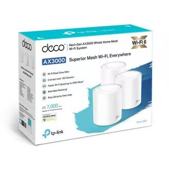 TP-Link Deco X60(3er-Pack) - AX5400 Mesh Wi-Fi 6 System für Smart Home - HomeCare - (3er-Pack) TP-Link Deco X60(3er-Pack) - AX5400 Mesh Wi-Fi 6 System für Smart Home - HomeCare - (3er-Pack)