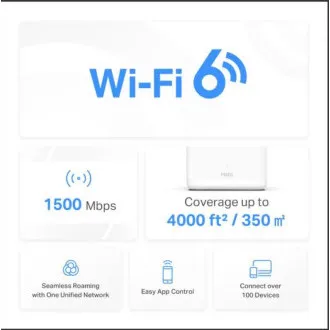 TP-Link WiFi-Router Mercusys Halo H60X(2er-Pack) WiFi 6, AX1500, 3x GLAN2.4/5 GHz - Gebraucht TP-Link WiFi-Router Mercusys Halo H60X(2er-Pack) WiFi 6, AX1500, 3x GLAN2.4/5 GHz - Gebraucht