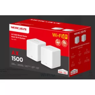 TP-Link WiFi-Router Mercusys Halo H60X(2er-Pack) WiFi 6, AX1500, 3x GLAN2.4/5 GHz TP-Link WiFi-Router Mercusys Halo H60X(2er-Pack) WiFi 6, AX1500, 3x GLAN2.4/5 GHz