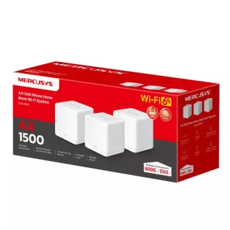 TP-Link WiFi-Router Mercusys Halo H60X(3er-Pack) WiFi 6, AX1500, 3x GLAN2.4/5 GHz TP-Link WiFi-Router Mercusys Halo H60X(3er-Pack) WiFi 6, AX1500, 3x GLAN2.4/5 GHz